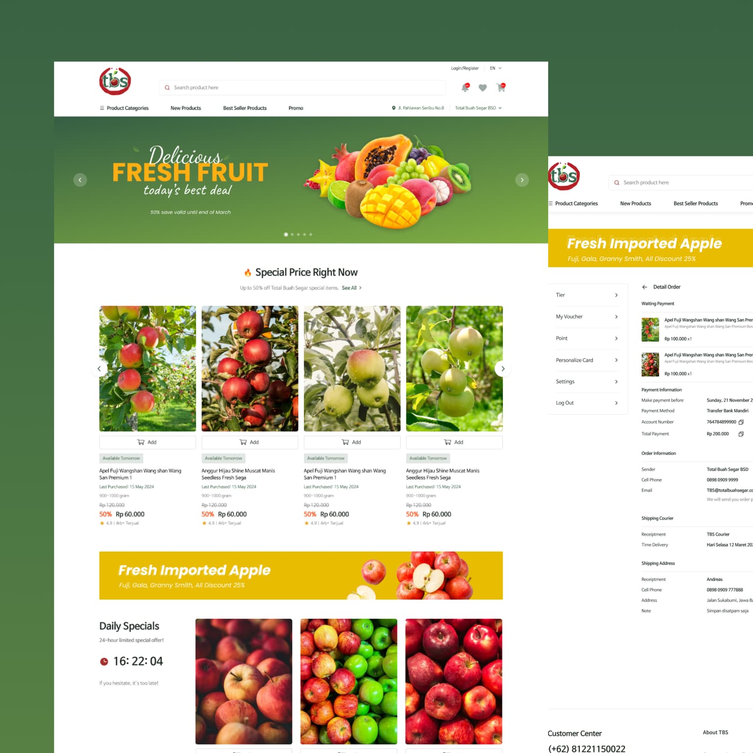 Total Buah Segar — E-Commerce project preview